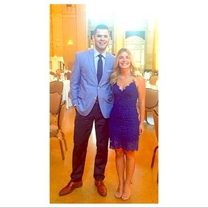 Royal blue lace dress